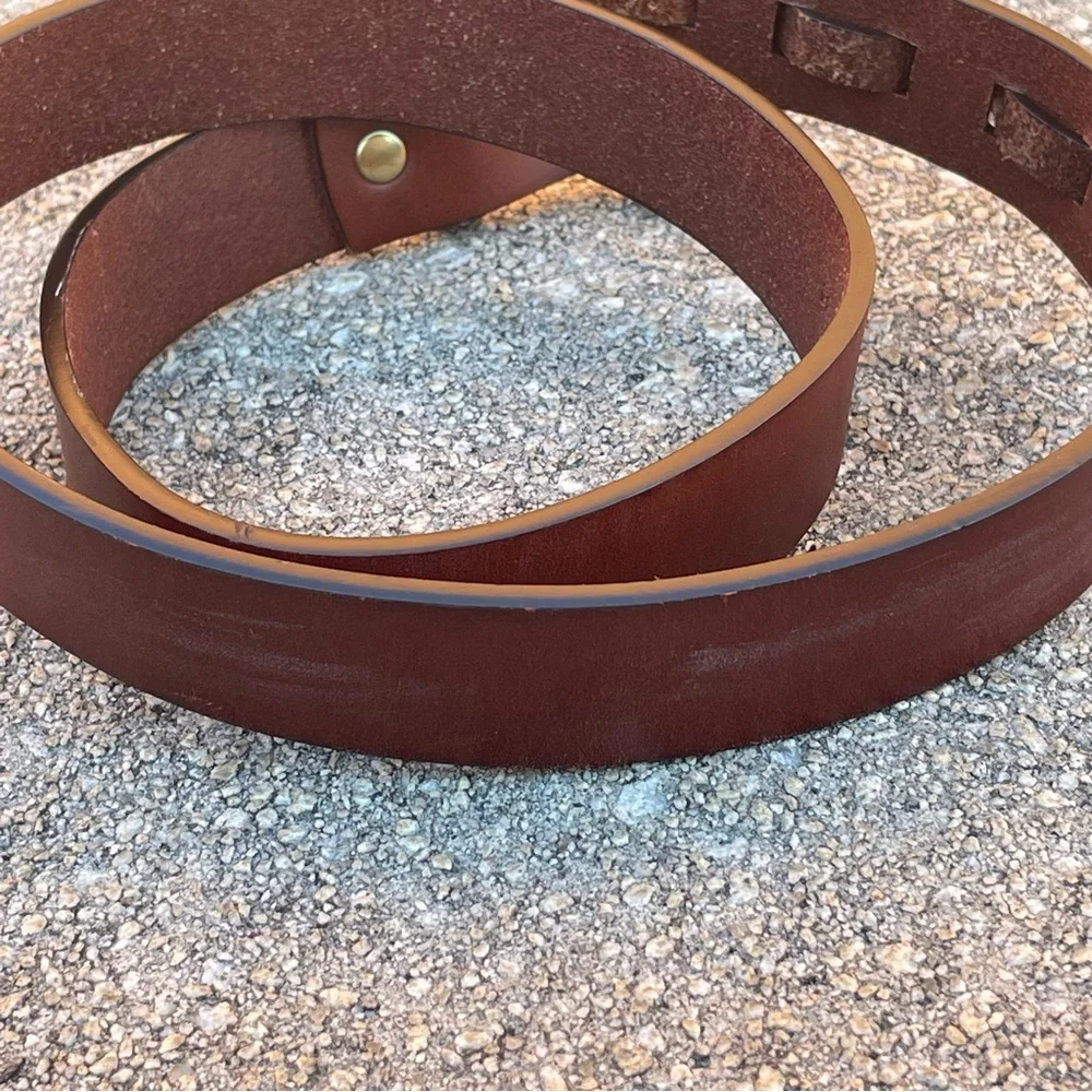 Orvis Brown Hoof Pick Leather Equestrian Belt Sz 34